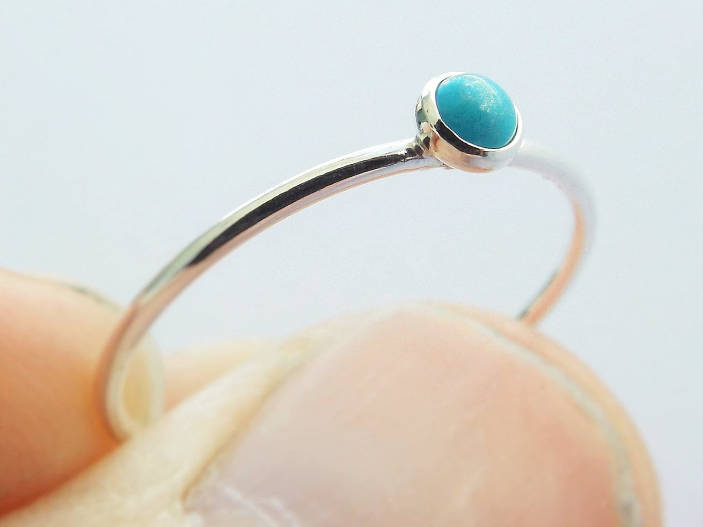 Turquoise Stacking Ring, Turquoise  Ring, Natural Gemstone Ring, Turquoise, Turquoise Jewelry, Gemstone Stacking Ring, Real Gemstone, Gift