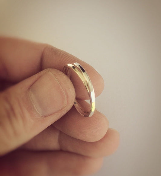 Interlocking Ring, Thumb Ring, Russian Ring, Thumb Ring, Hammered, Textured Ring, Rolling Ring, Stacking Ring, Minimalist Ring, Unique Rings